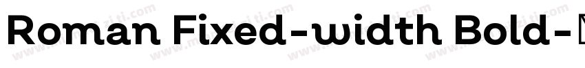 Roman Fixed-width Bold字体转换